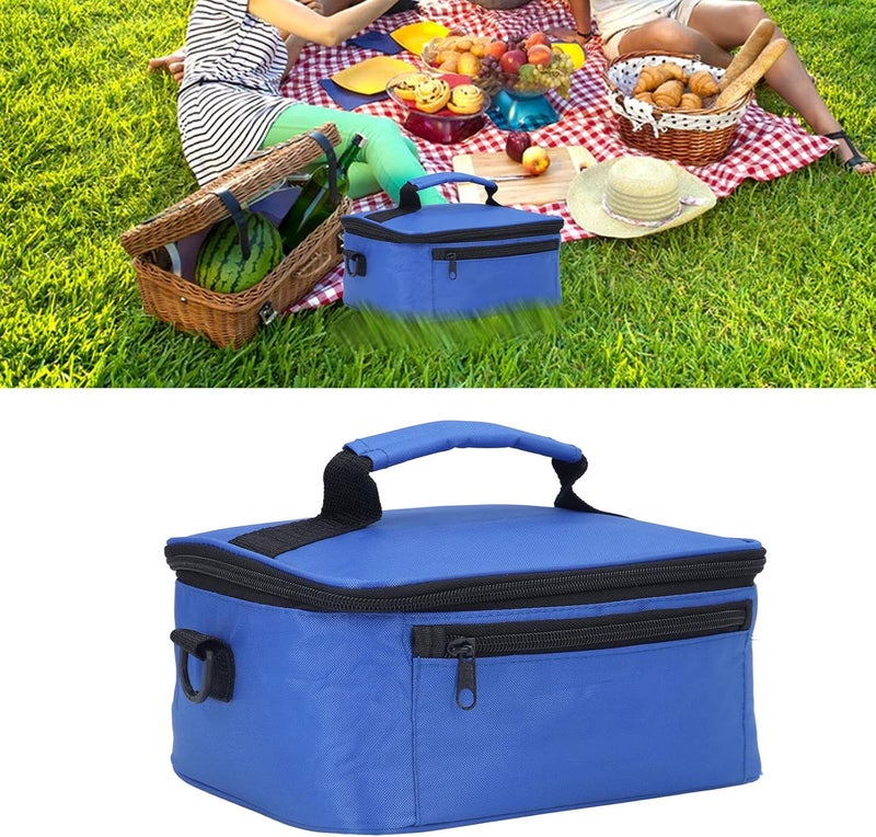woobles Food Warming Tote, Portable Mini Oven Oxford Cloth Control Temperature Wide Applicable for Home (Blue) - Image 2
